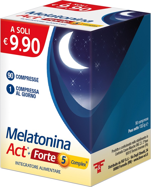 MELATONINA ACT+FORTE 5 COMPLEX 90 COMPRESSE - pharmaonline24.it