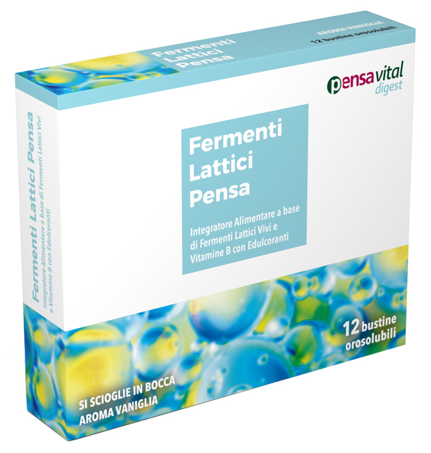 FERMENTI LATTICI VIVI E VITAMINE B 12 VANIGLIA BUSTINE OROSOLUBILI - pharmaonline24.it