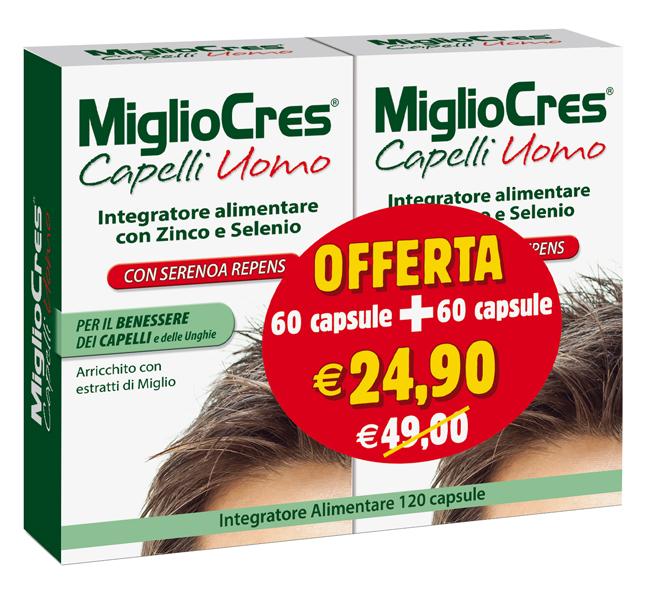 MIGLIOCRES UOMO 60+60 CAPSULE PROMO - pharmaonline24.it