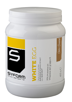 WHITE EGG INTEGRATORE IN POLVERE AL GUSTO DI CREME CARAMEL 450 G - pharmaonline24.it