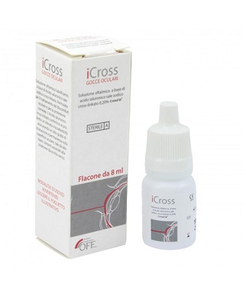 ICROSS GOCCE OCULARI SOLUZIONE OFTALMICA ACIDO IALURONICO CROSS-LINKATO 0,2% 8 ML - pharmaonline24.it
