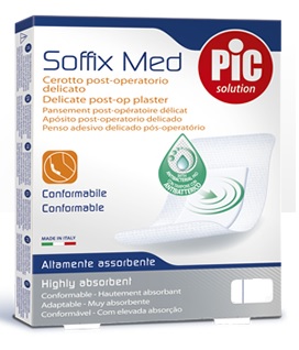 CEROTTO PIC SOFFIX MED IN TNT CON TAMPONE CENTRALE ASSORBENTE STERILE MONOUSO 30X10 CM STERILI ANTIBATTERICO 3 PEZZI - pharmaonline24.it