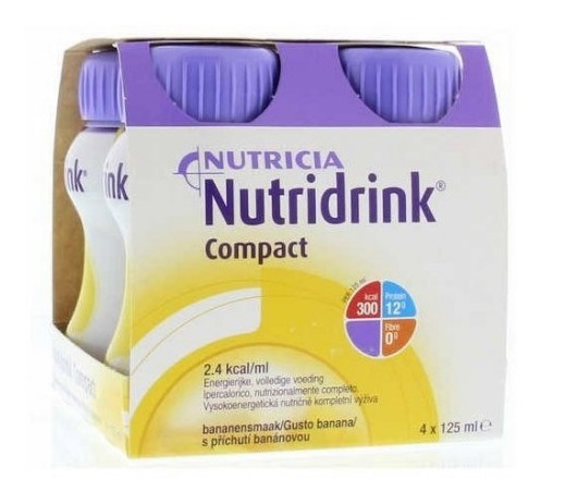 NUTRICIA NUTRIDRINK COMPACT GUSTO BANANA 4 BOTTIGLIE DA 125 ML - pharmaonline24.it