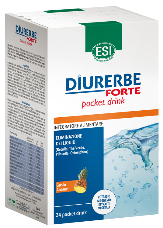 ESI DIURERBE FORTE POCKET DRINK ANANAS 24 X 20 ML - pharmaonline24.it