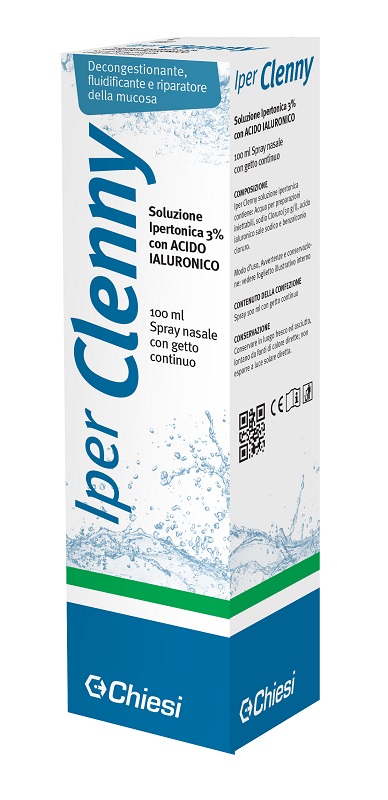 IPER CLENNY SPRAY NASALE EROGAZIONE CONTINUA SOLUZIONE IPERTONICA CON ACIDO IALURONICO 100 ML - pharmaonline24.it