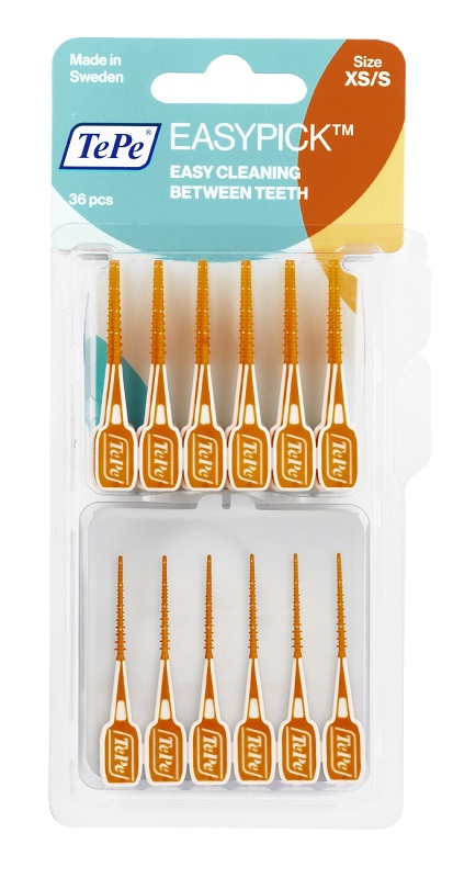 TEPE SCOVOLINI EASYPICK EXTRASMALL/SMALL ARANCIONE 36 PEZZI - pharmaonline24.it