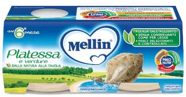 MELLIN OMOGENEIZZATO PLATESSA 2X80 G - pharmaonline24.it