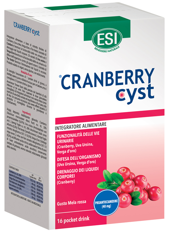 ESI CRANBERRY CYST POCKET DRINK 16 BUSTINE - pharmaonline24.it