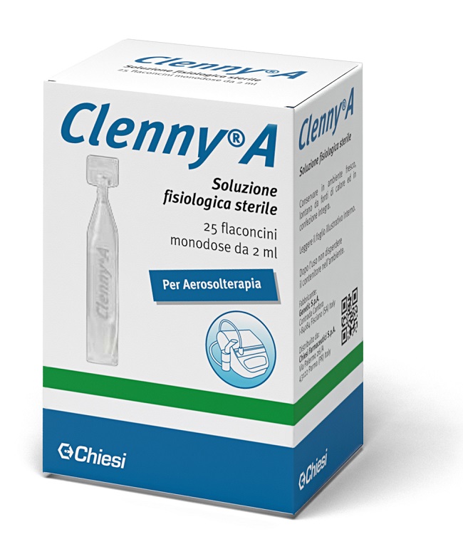 CLENNY A SOLUZIONE FISIOLOGICA STERILE PER AEROSOLTERAPIA 25 FLACONCINI MONODOSE DA 2 ML - pharmaonline24.it