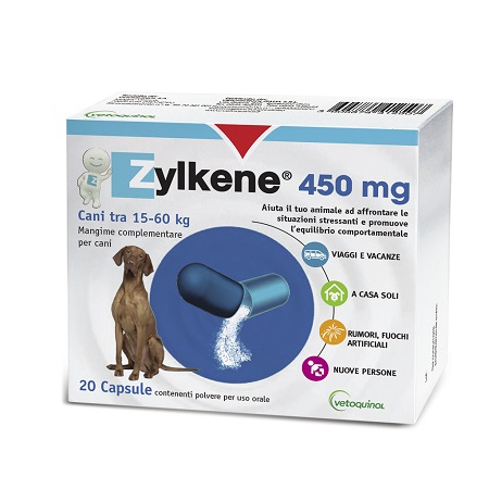 ZYLKENE CANI GROSSA TAGLIA 15-60KG 20 CAPSULE DA 450 MG - pharmaonline24.it