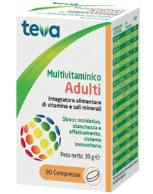 MULTIVITAMINICO ADULTI TEVA 30 COMPRESSE 30 G - pharmaonline24.it