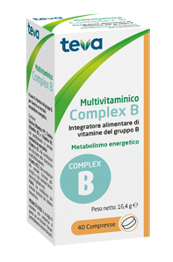 MULTIVITAMINICO COMPLEX B TEVA 40 COMPRESSE 16,4 G - pharmaonline24.it