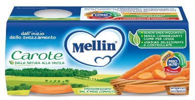 MELLIN OMOGENEIZZATO CAROTE 2 X 80 G - pharmaonline24.it