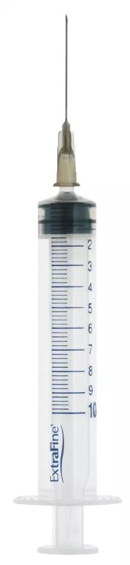 SIRINGA EXTRAFINE IPODERMICA 10 ML AGO 12 GAUGE 22 - pharmaonline24.it