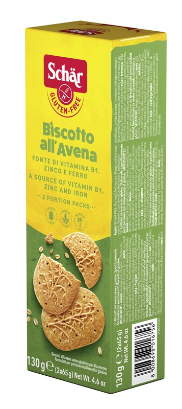 SCHAR BISCOTTI ALL'AVENA 2 BUSTE DA 65 G - pharmaonline24.it