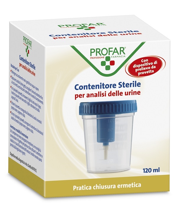 CONTENITORE URINE PROFAR CON TAPPO DI SICUREZZA 120ML - pharmaonline24.it