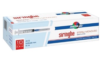 SIRINGA PER VENIPUNTURA MASTER-AID 2,5 ML 10 GAUGE 23 PEZZI - pharmaonline24.it