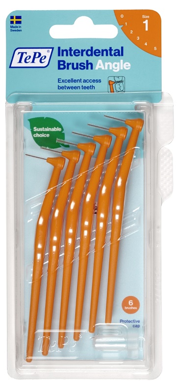 TEPE ANGLE SCOVOLINO ARANCIO 0,45MM 6 PEZZI - pharmaonline24.it