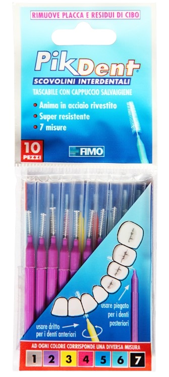 PIKDENT STUZZICOLINO 2 VIOLA 10 PEZZI - pharmaonline24.it