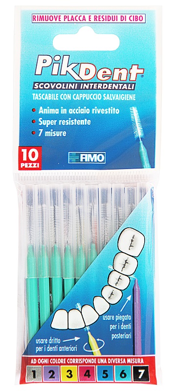 PIKDENT STUZZICOLINO 6 VERDE 10 PEZZI - pharmaonline24.it