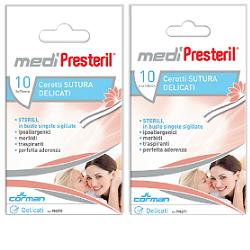 CEROTTO PER SUTURA MEDIPRESTERIL DELICATI TESSUTO NON TESSUTO 6,4X108MM 10 PEZZI - pharmaonline24.it