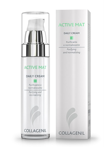 COLLAGENIL ACTIVE MAT DAILY CREAM SEBOREGOLATRICE/PURIFICANTE PER LA PELLE DEL VISO FLACONE 50 ML - pharmaonline24.it