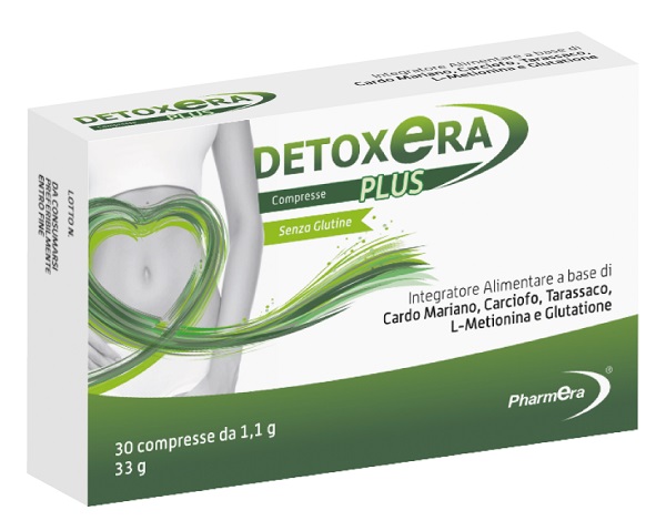 DETOXERA PLUS INTEGRATORE ALIMENTARE PER STIPSI E TRANSITO INTESTINALE 30 COMPRESSE - pharmaonline24.it