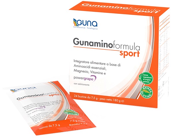 GUNAMINOFORMULA SPORT 24 BUSTE 180 G - pharmaonline24.it