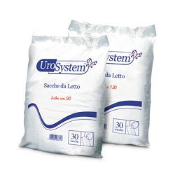 SACCA DI DRENAGGIO DA LETTO PER INCONTINENZA UROSYSTEM TUBO 130 CM SENZA SCARICO 30 PEZZI - pharmaonline24.it
