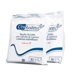 SACCA DI DRENAGGIO DA LETTO PER INCONTINENZA UROSYSTEM TUBO 130 CM CON SCARICO 30 PEZZI - pharmaonline24.it