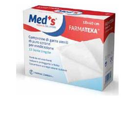 GARZA COMPRESSA MEDS FARMATEXA 12/8 18X40CM 12 PEZZI - pharmaonline24.it