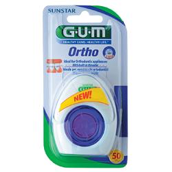 GUM ORTHO FLOSS FILO SPUGNOSO 50 PEZZI - pharmaonline24.it