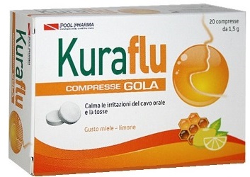 KURAFLU GOLA LIMONE/MIELE 20 COMPRESSE - pharmaonline24.it