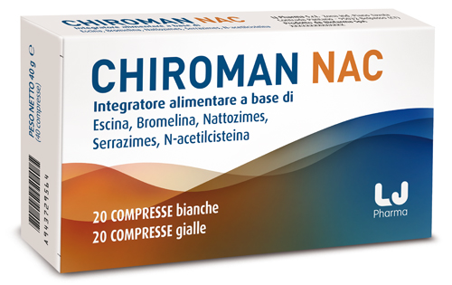 CHIROMAN NAC 20 COMPRESSE BIANCHE + 20 COMPRESSE GIALLE - pharmaonline24.it