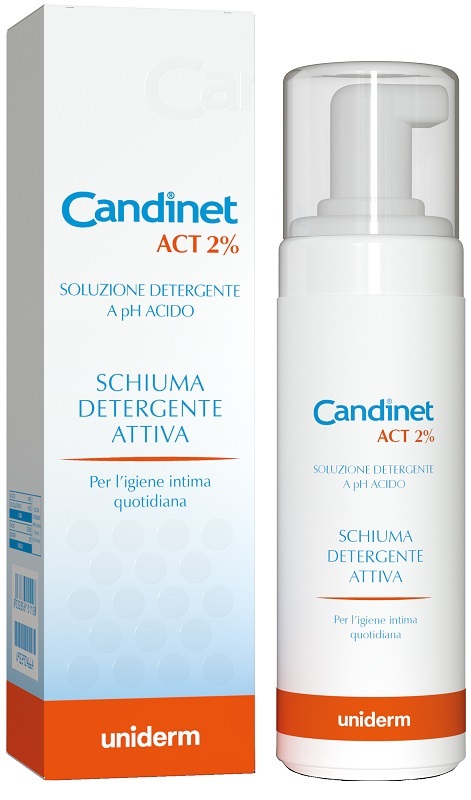 CANDINET ACT 2% SCHIUMA DETERGENTE ATTIVA 150 ML - pharmaonline24.it