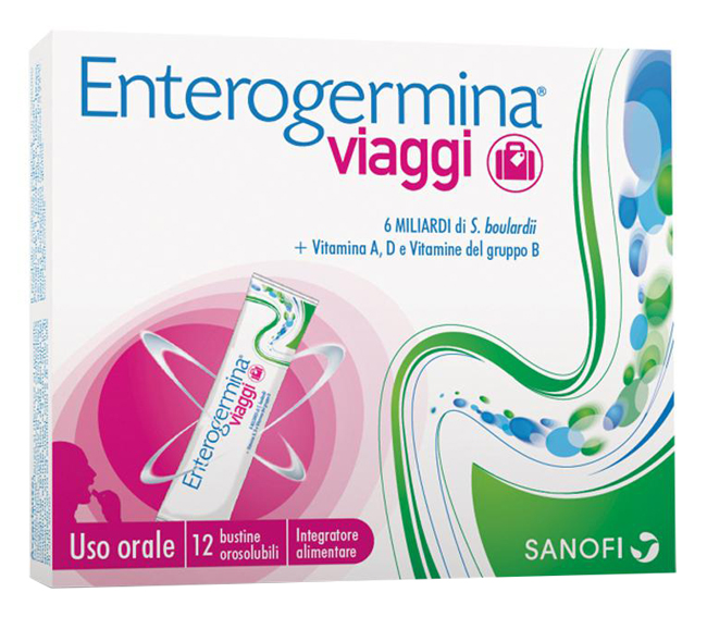 ENTEROGERMINA VIAGGI 12 BUSTINE OROSOLUBILI CONFEZIONE STANDARD - pharmaonline24.it