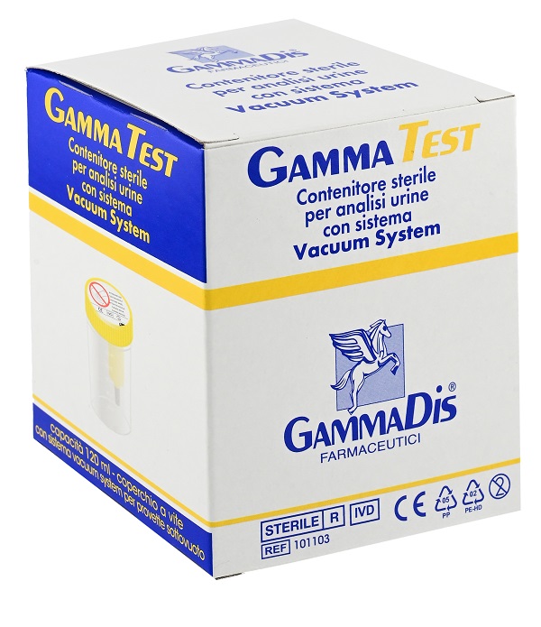 CONTENITORE STERILE PER URINA SOTTOVUOTO 120 ML GAMMADIS - pharmaonline24.it