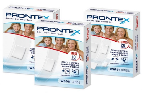 CEROTTO PRONTEX WATER STRIPS ASSORTITO 20 PEZZI - pharmaonline24.it