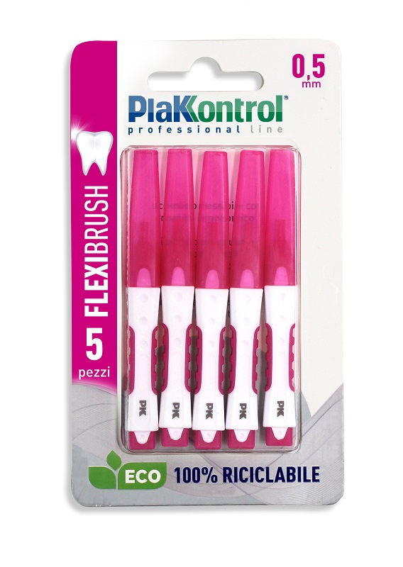 PLAKKONTROL SCOVOLINO INTERDENTALE FLEXI BRUSH05 BLISTER 5 PEZZI - pharmaonline24.it