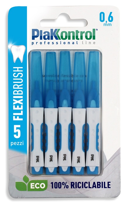PLAKKONTROL SCOVOLINO INTERDENTALE FLEXI BRUSH06 BLISTER 5 PEZZI - pharmaonline24.it