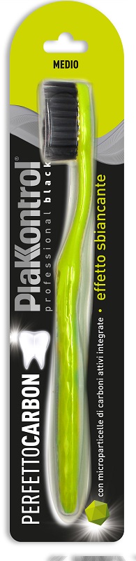 PLAKKONTROL PERFETTO CARBON SPAZZOLINO MANUALE BLISTER 1 PEZZO - pharmaonline24.it