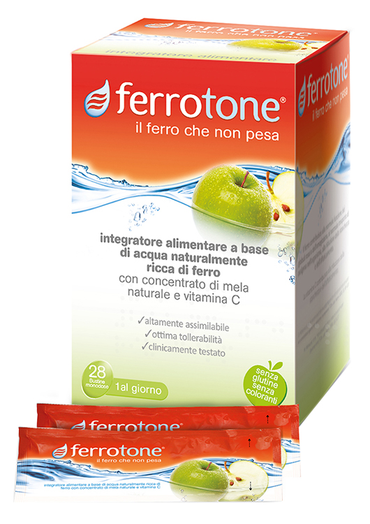FERROTONE APPLE 28 SACCHETTI 25 ML - pharmaonline24.it