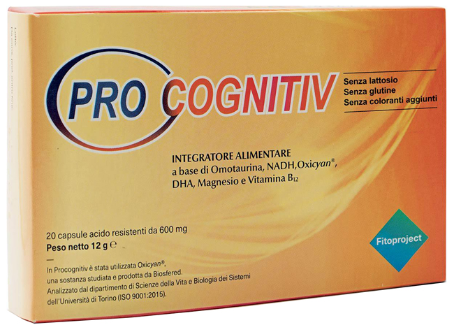 PROCOGNITIV 20 CAPSULE ACIDO RESISTENTI VEGETALI DA 600 MG - pharmaonline24.it