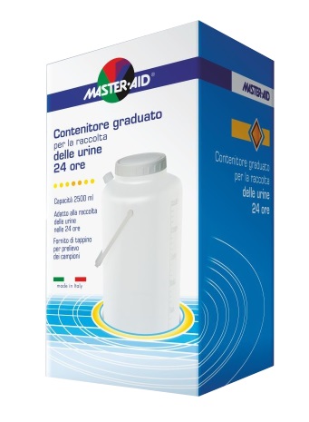 CONTENITORE RACCOLTA URINA MASTER-AID 24 H 2500 ML - pharmaonline24.it