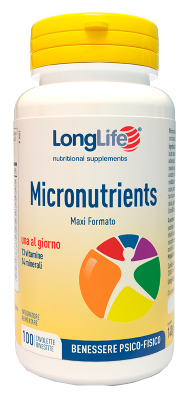LONGLIFE MICRONUTRIENTS 100 TAVOLETTE RIVESTITE - pharmaonline24.it