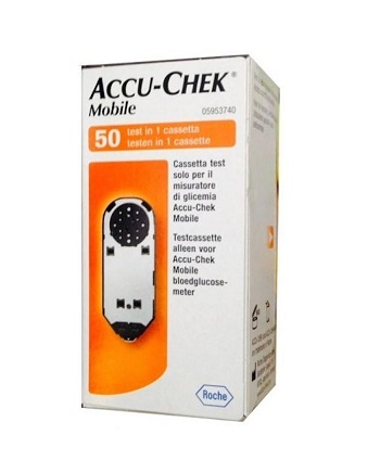 STRISCE MISURAZIONE GLICEMIA ACCU-CHEK MOBILE 50 TEST MIC 2 - pharmaonline24.it