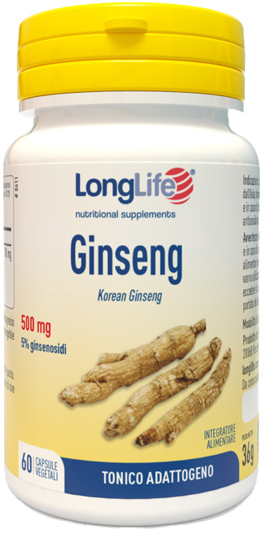 LONGLIFE GINSENG 5% 60 CAPSULE VEGETALI - pharmaonline24.it
