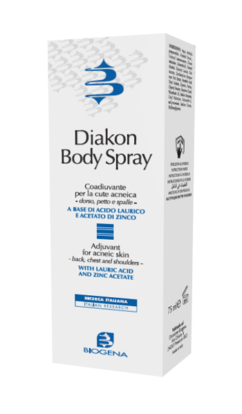 DIAKON BODY SPRAY COADIUVANTE CUTE ACNEICA DORSO PETTO E SPALLE 75 ML - pharmaonline24.it