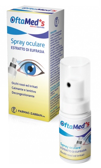 OFTAMED'S SPRAY OCULARE OCCHI ROSSI E IRRITATI ESTRATTO EUFRASIA 10 ML - pharmaonline24.it
