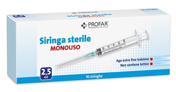 SIRINGA MONOUSO 2,5ML PROFAR - pharmaonline24.it